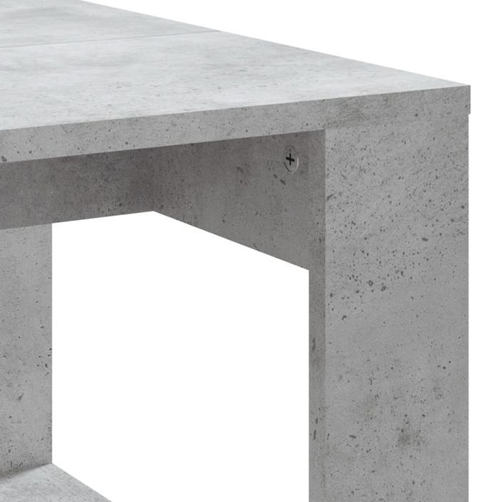 Table basse gris béton 102x50x35 cm bois d'ingénierie - Photo n°7