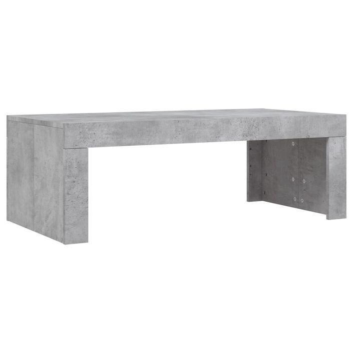 Table basse gris béton 102x50x36 cm bois d'ingénierie - Photo n°6