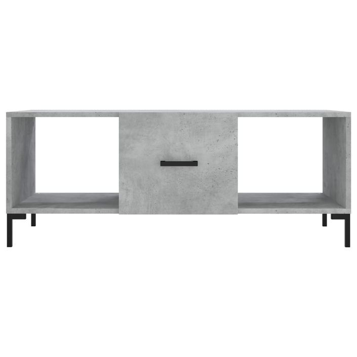 Table basse gris béton 102x50x40 cm bois d'ingénierie - Photo n°5