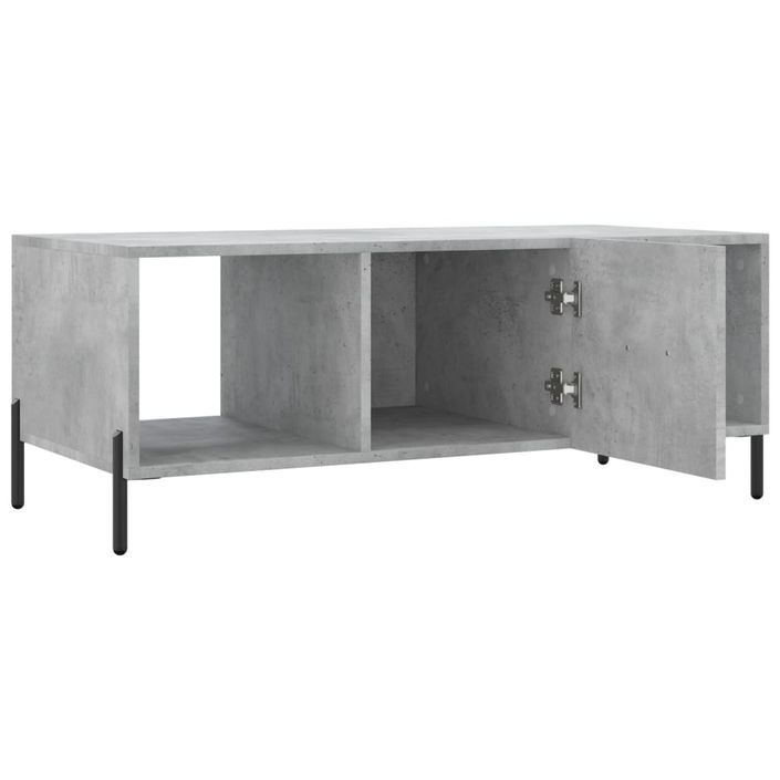 Table basse gris béton 102x50x40 cm bois d'ingénierie - Photo n°5