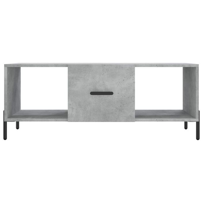 Table basse gris béton 102x50x40 cm bois d'ingénierie - Photo n°6