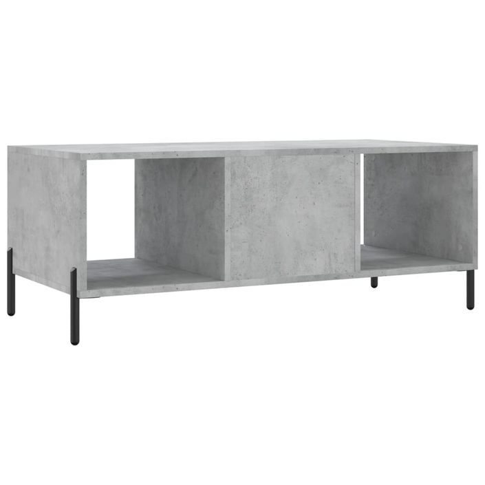 Table basse gris béton 102x50x40 cm bois d'ingénierie - Photo n°8