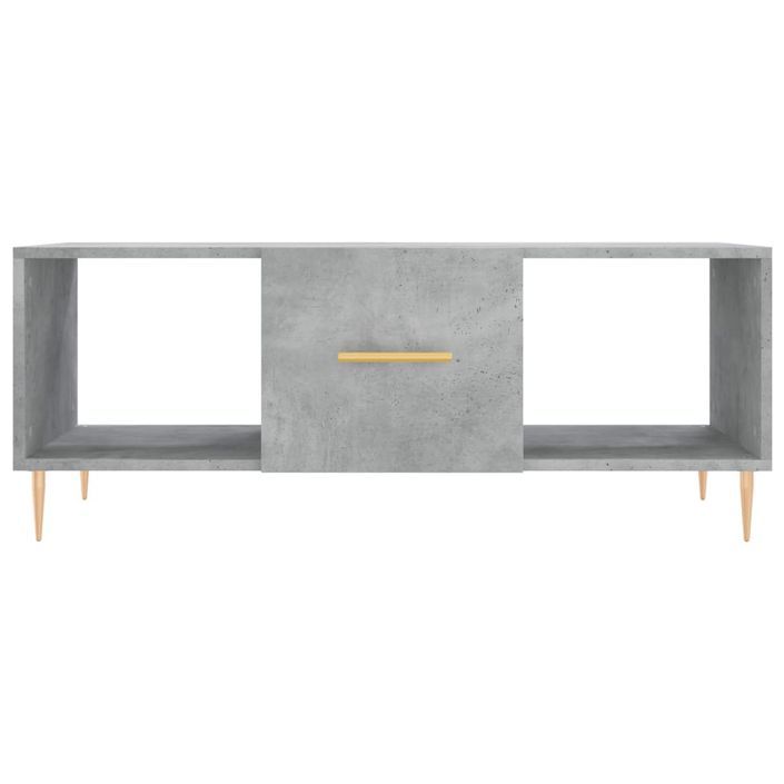 Table basse gris béton 102x50x40 cm bois d'ingénierie - Photo n°5