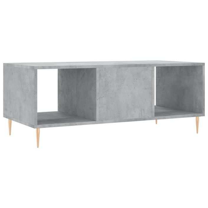 Table basse gris béton 102x50x40 cm bois d'ingénierie - Photo n°8