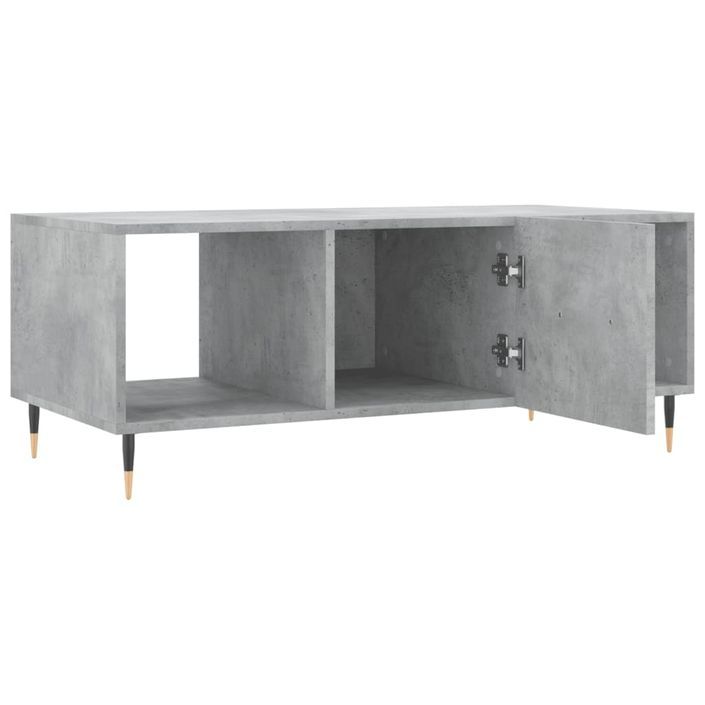 Table basse gris béton 102x50x40 cm bois d'ingénierie - Photo n°6