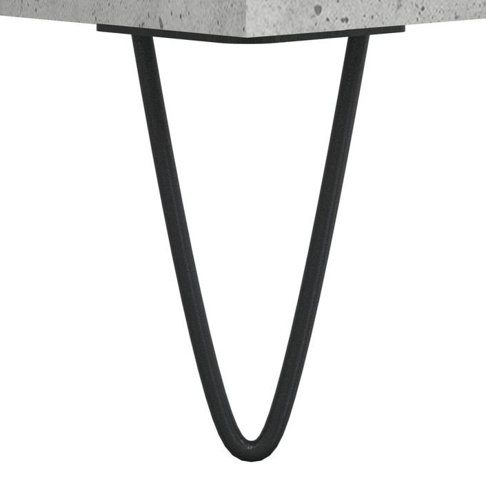 Table basse gris béton 102x50x40 cm bois d'ingénierie - Photo n°11