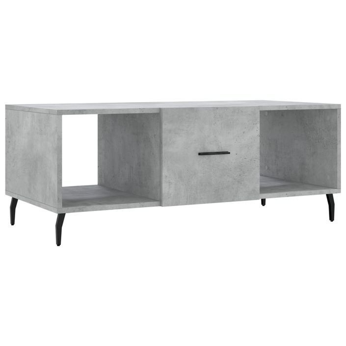 Table basse gris béton 102x50x40 cm bois d'ingénierie - Photo n°1