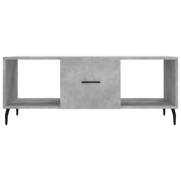 Table basse gris béton 102x50x40 cm bois d'ingénierie - Photo n°5