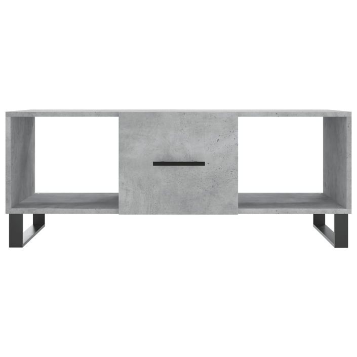 Table basse gris béton 102x50x40 cm bois d'ingénierie - Photo n°5