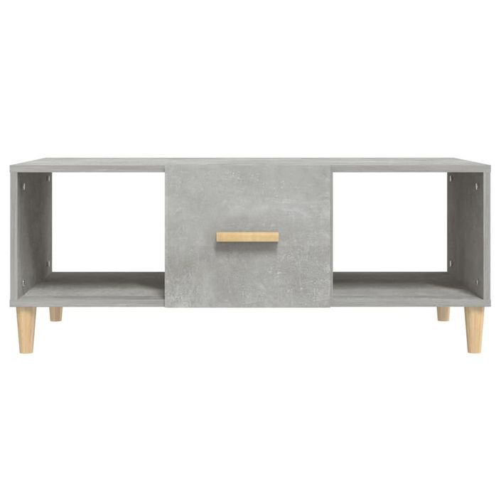 Table basse gris béton 102x50x40 cm bois d'ingénierie - Photo n°3