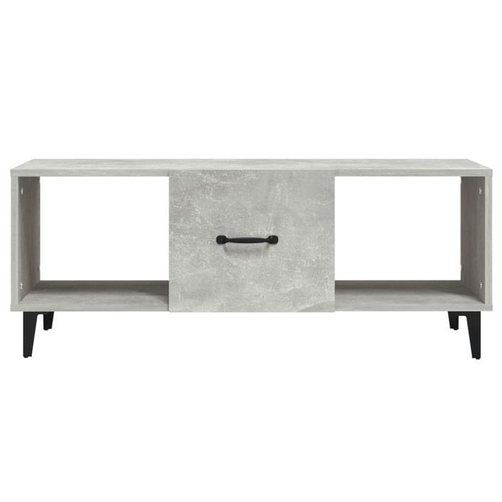 Table basse Gris béton 102x50x40 cm Bois d'ingénierie - Photo n°5