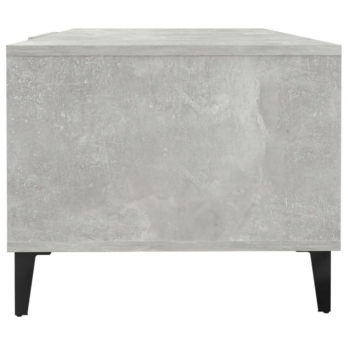 Table basse Gris béton 102x50x40 cm Bois d'ingénierie - Photo n°7