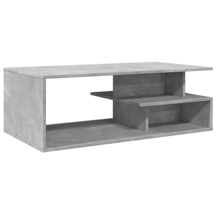 Table basse gris béton 102x55x35 cm bois d'ingénierie - Photo n°2