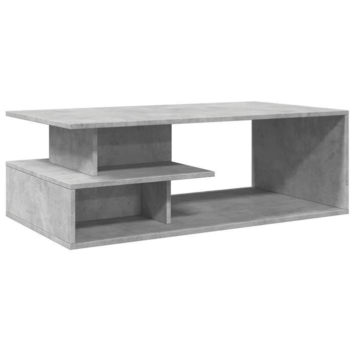 Table basse gris béton 102x55x35 cm bois d'ingénierie - Photo n°6