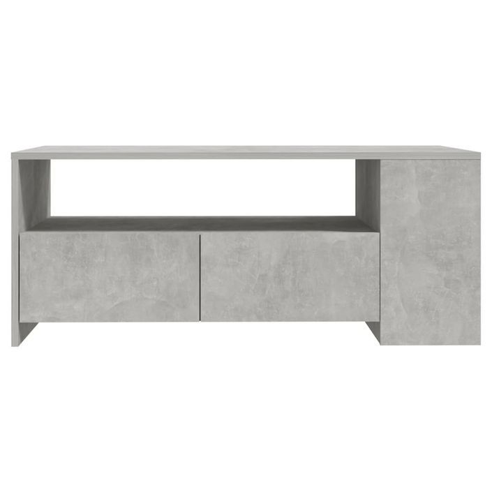 Table basse Gris béton 102x55x42 cm Bois d'ingénierie - Photo n°3