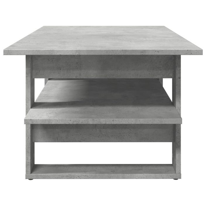 Table basse gris béton 102x55x42 cm bois d'ingénierie - Photo n°4