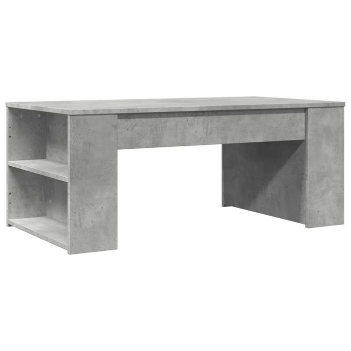 Table basse gris béton 102x55x42 cm bois d'ingénierie - Photo n°6