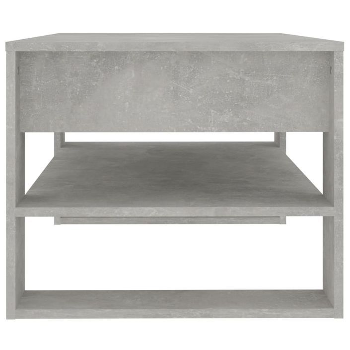 Table basse Gris béton 102x55x45 cm Bois d'ingénierie - Photo n°4