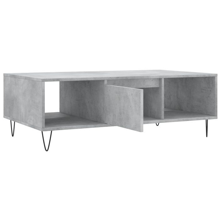 Table basse gris béton 104x60x35 cm bois d'ingénierie - Photo n°6