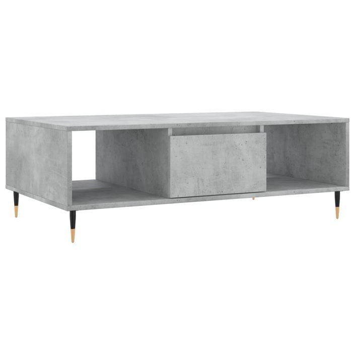 Table basse gris béton 104x60x35 cm bois d'ingénierie - Photo n°1