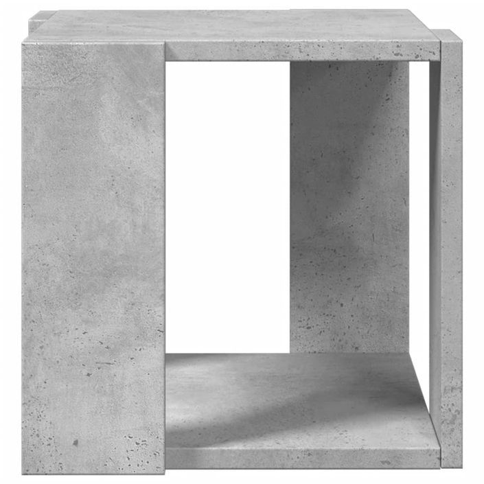 Table basse gris béton 32x32x30 cm bois d'ingénierie - Photo n°4