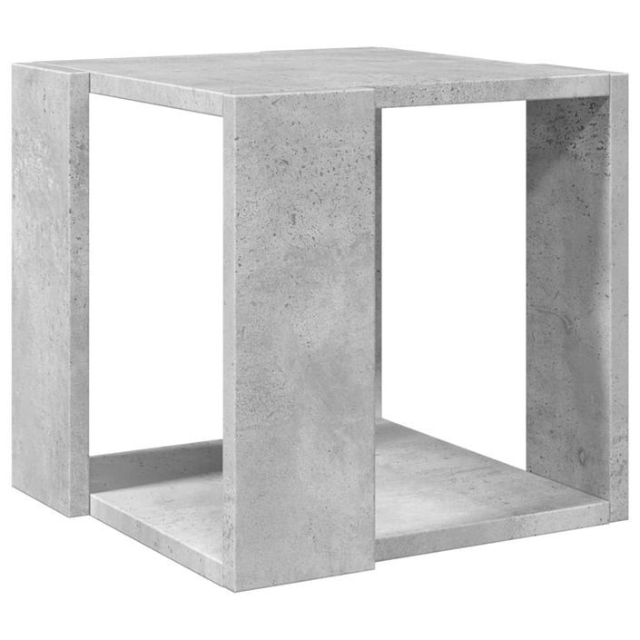 Table basse gris béton 32x32x30 cm bois d'ingénierie - Photo n°6