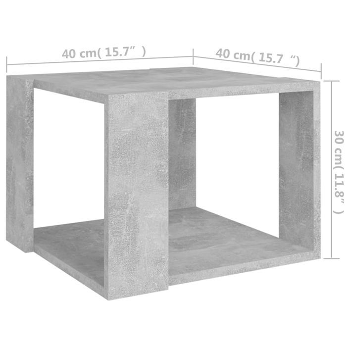 Table basse Gris béton 40x40x30 cm - Photo n°5