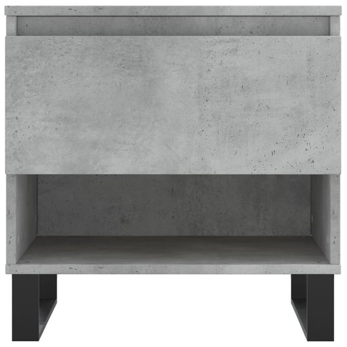 Table basse gris béton 50x46x50 cm bois d'ingénierie - Photo n°5