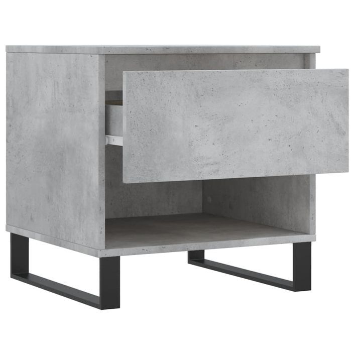 Table basse gris béton 50x46x50 cm bois d'ingénierie - Photo n°6