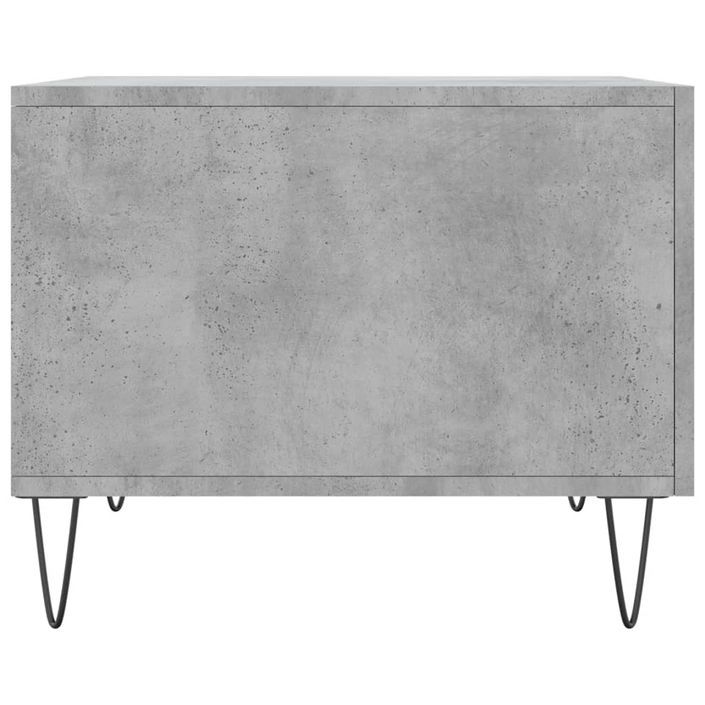 Table basse gris béton 50x50x40 cm bois d'ingénierie - Photo n°7