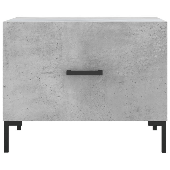 Table basse gris béton 50x50x40 cm bois d'ingénierie - Photo n°5