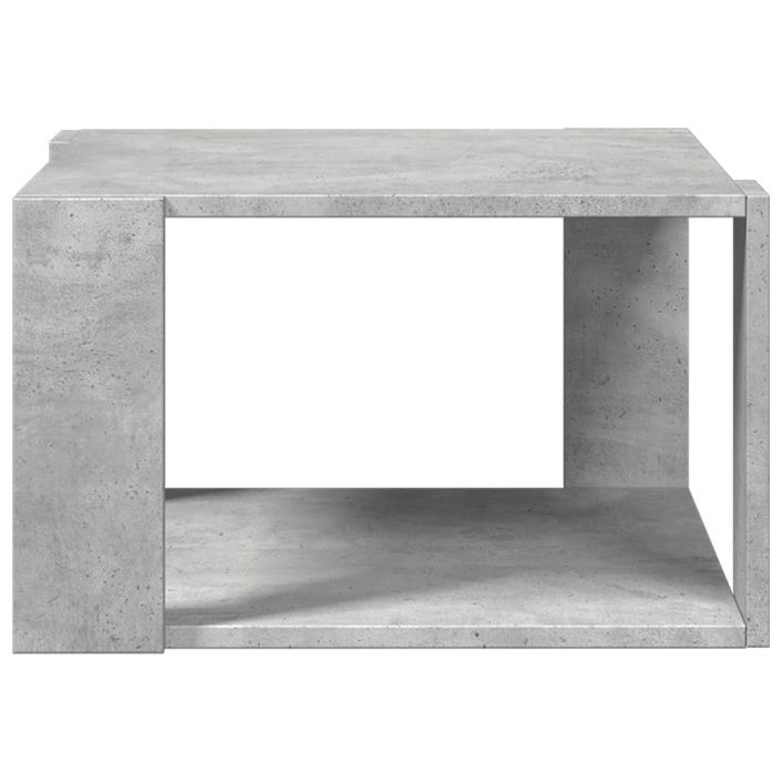 Table basse gris béton 51,5x51,5x30 cm bois d'ingénierie - Photo n°4