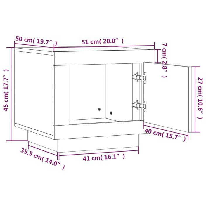 Table basse gris béton 51x50x45 cm bois d'ingénierie - Photo n°9