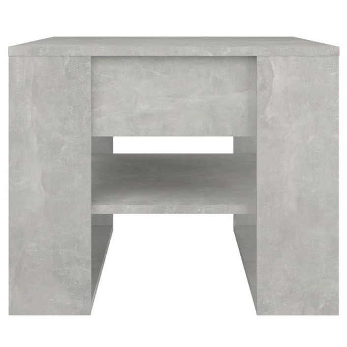 Table basse gris béton 55,5x55x45 cm bois d'ingénierie - Photo n°3