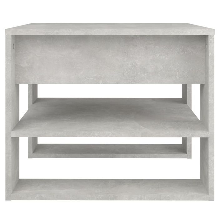 Table basse gris béton 55,5x55x45 cm bois d'ingénierie - Photo n°4