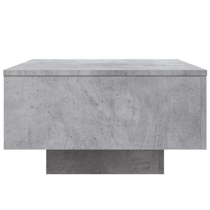 Table basse gris béton 55x55x31 cm bois d'ingénierie - Photo n°5