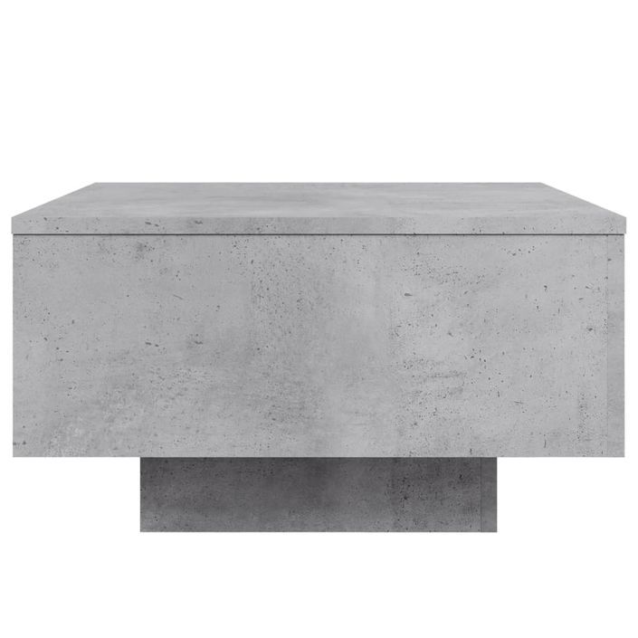 Table basse gris béton 55x55x31 cm bois d'ingénierie - Photo n°6