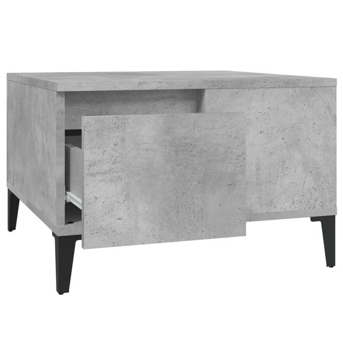 Table basse gris béton 55x55x36,5 cm bois d'ingénierie - Photo n°6