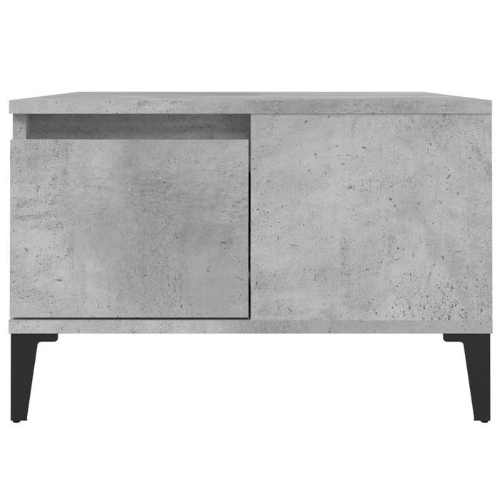 Table basse gris béton 55x55x36,5 cm bois d'ingénierie - Photo n°7