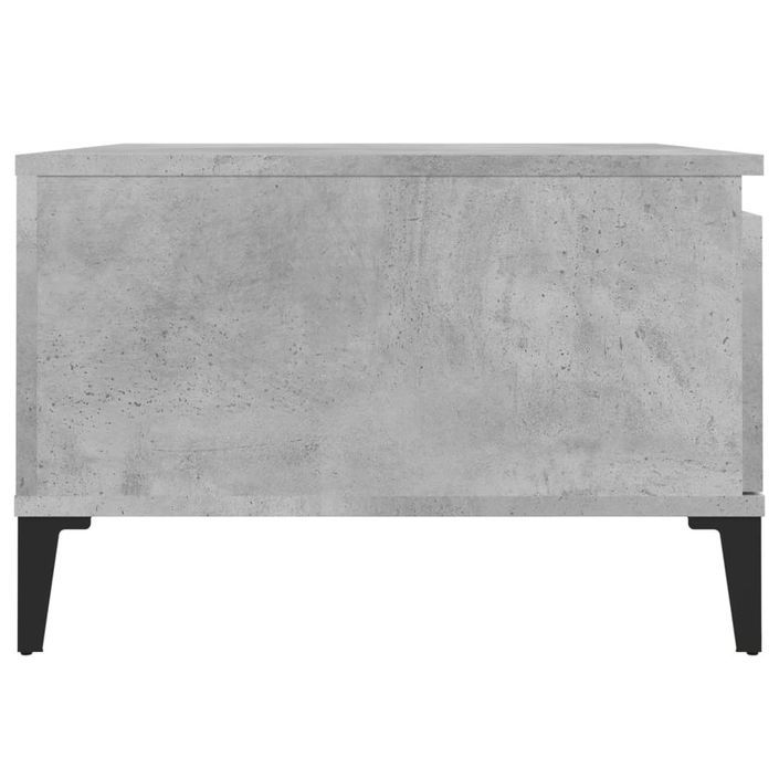 Table basse gris béton 55x55x36,5 cm bois d'ingénierie - Photo n°8