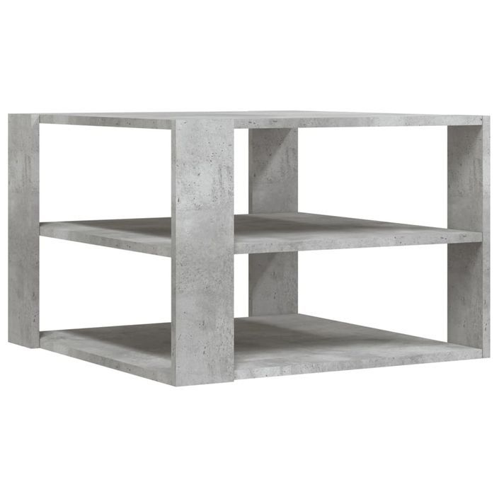 Table basse gris béton 59,5x59,5x40 cm bois d'ingénierie - Photo n°2