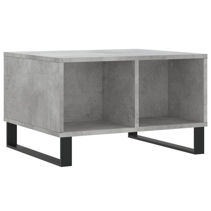 Table basse Gris béton 60x50x36,5 cm Bois d'ingénierie - Photo n°1