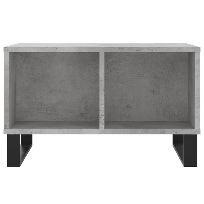 Table basse Gris béton 60x50x36,5 cm Bois d'ingénierie - Photo n°4