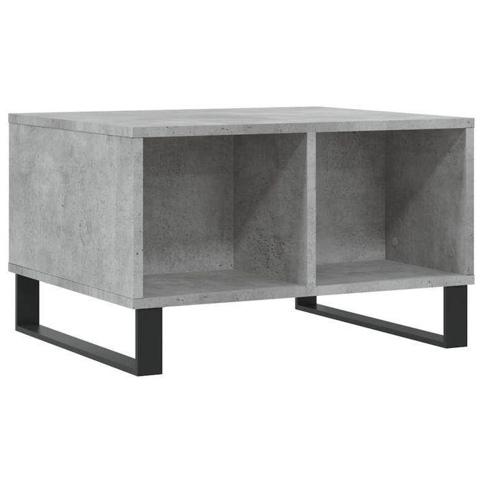 Table basse Gris béton 60x50x36,5 cm Bois d'ingénierie - Photo n°6