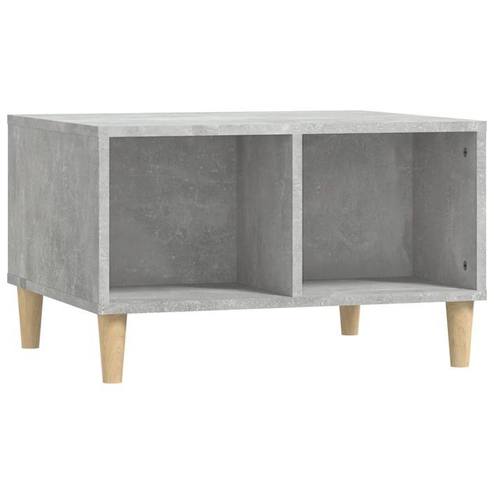 Table basse Gris béton 60x50x36,5 cm Bois d'ingénierie - Photo n°1