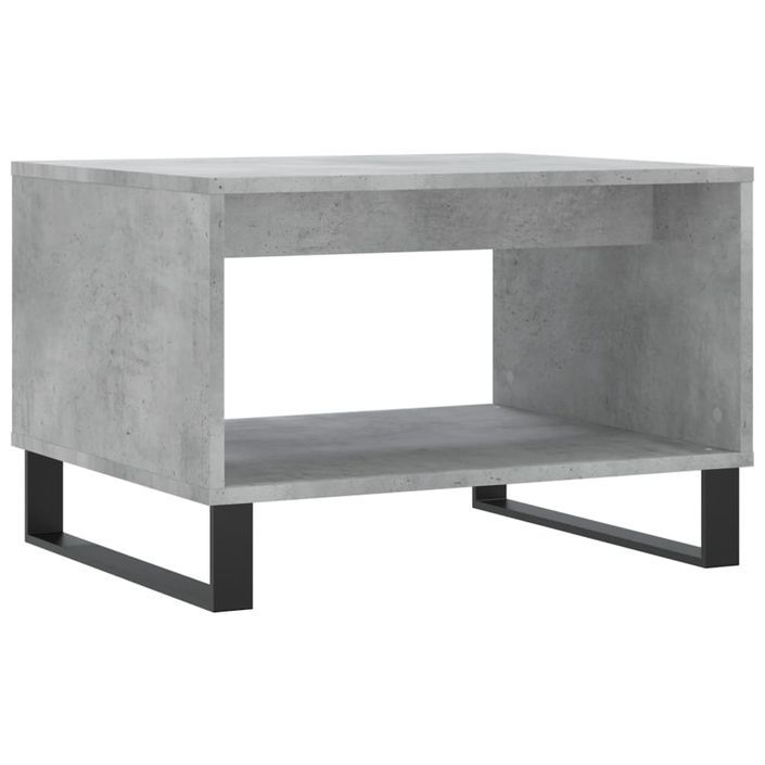 Table basse gris béton 60x50x40 cm bois d'ingénierie - Photo n°1