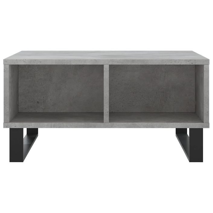 Table basse gris béton 60x60x30 cm bois d'ingénierie - Photo n°4