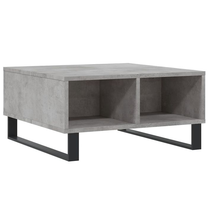 Table basse gris béton 60x60x30 cm bois d'ingénierie - Photo n°6