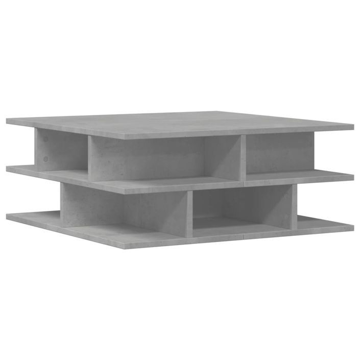 Table basse gris béton 70x70x29 cm bois d'ingénierie - Photo n°1