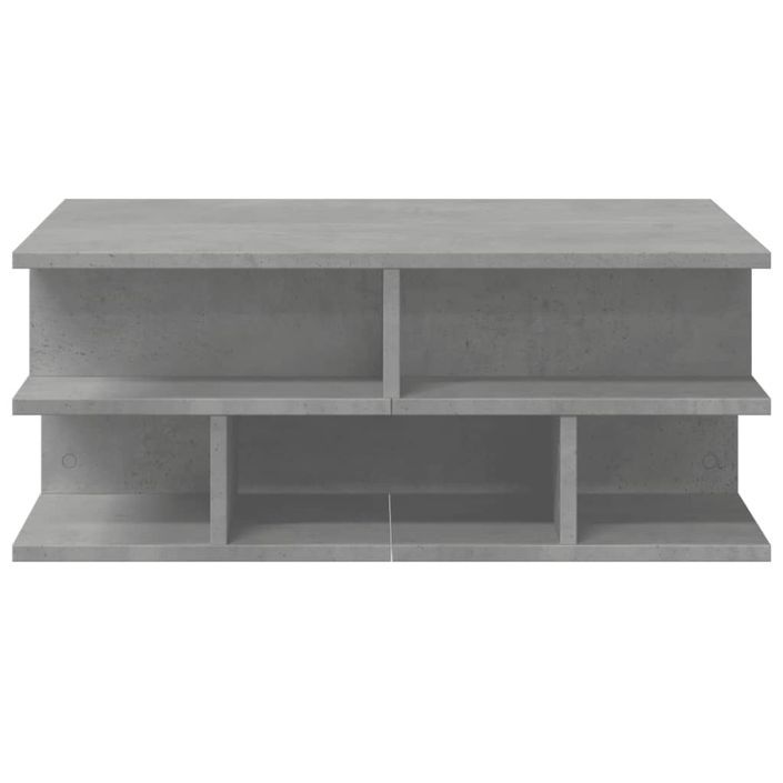 Table basse gris béton 70x70x29 cm bois d'ingénierie - Photo n°5